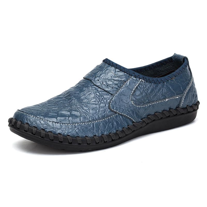 Handsömmar I Mjuk Kohud Casual Slip On Business Oxfords