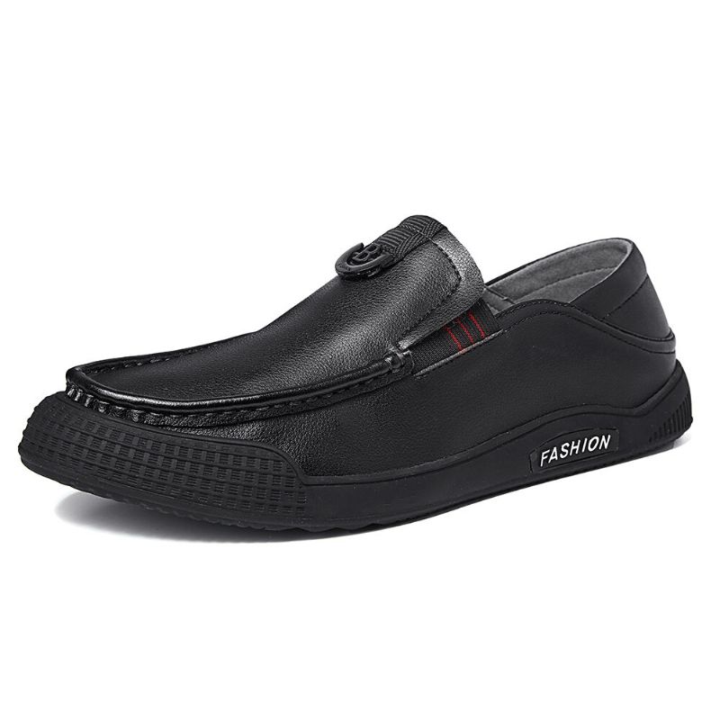 Herr Pure Color Casual Mjuk Körning Walking Loafers