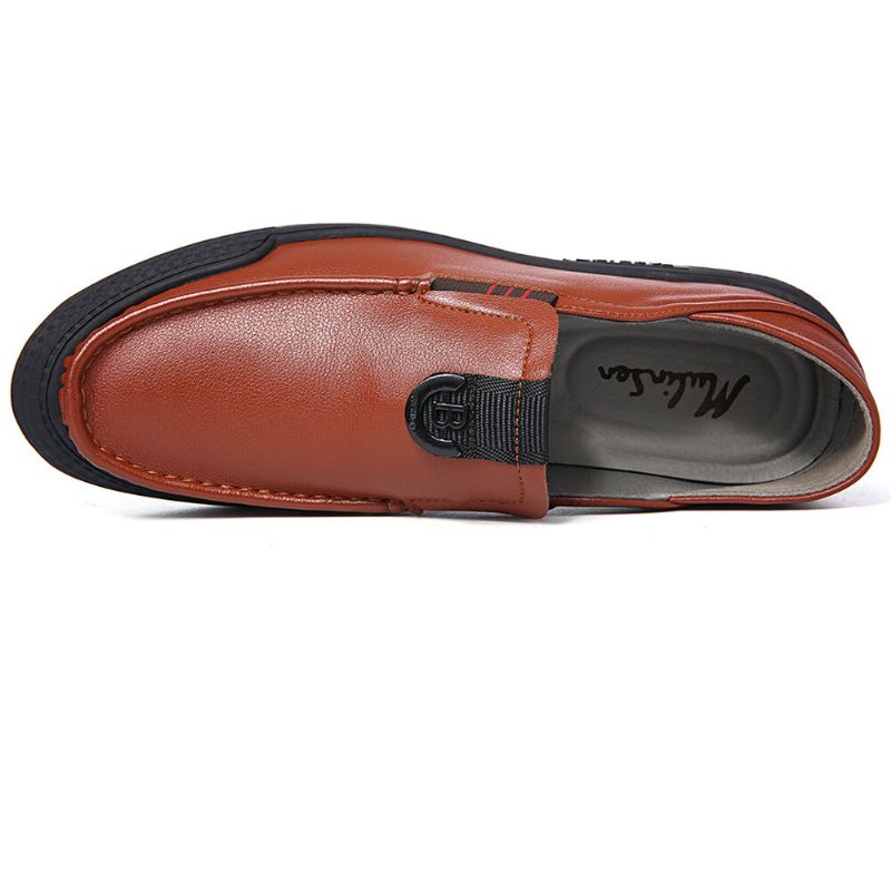 Herr Pure Color Casual Mjuk Körning Walking Loafers