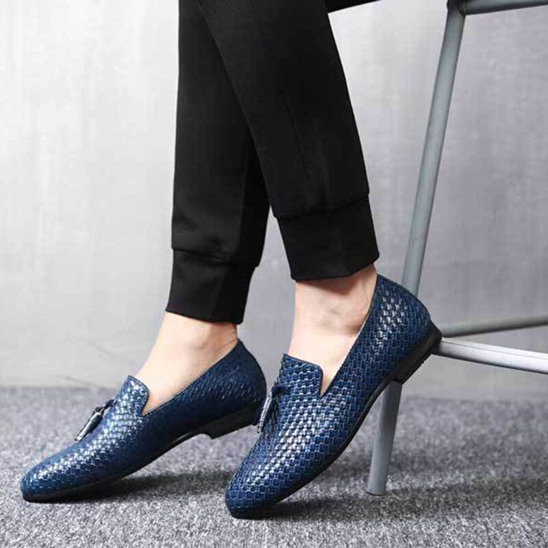 Män Äkta Läder Ormmönster Fritid Elegant Business Oxfords