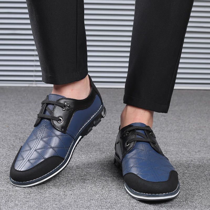 Män Äkta Läder Spicing Business Casual Mjuka Oxfords