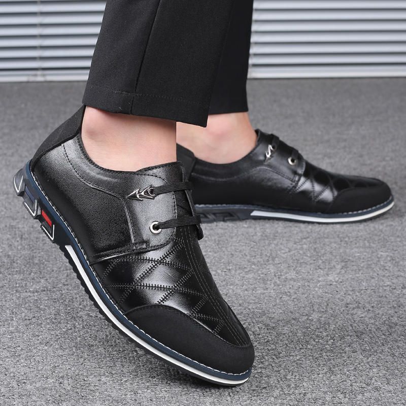 Män Äkta Läder Spicing Business Casual Mjuka Oxfords