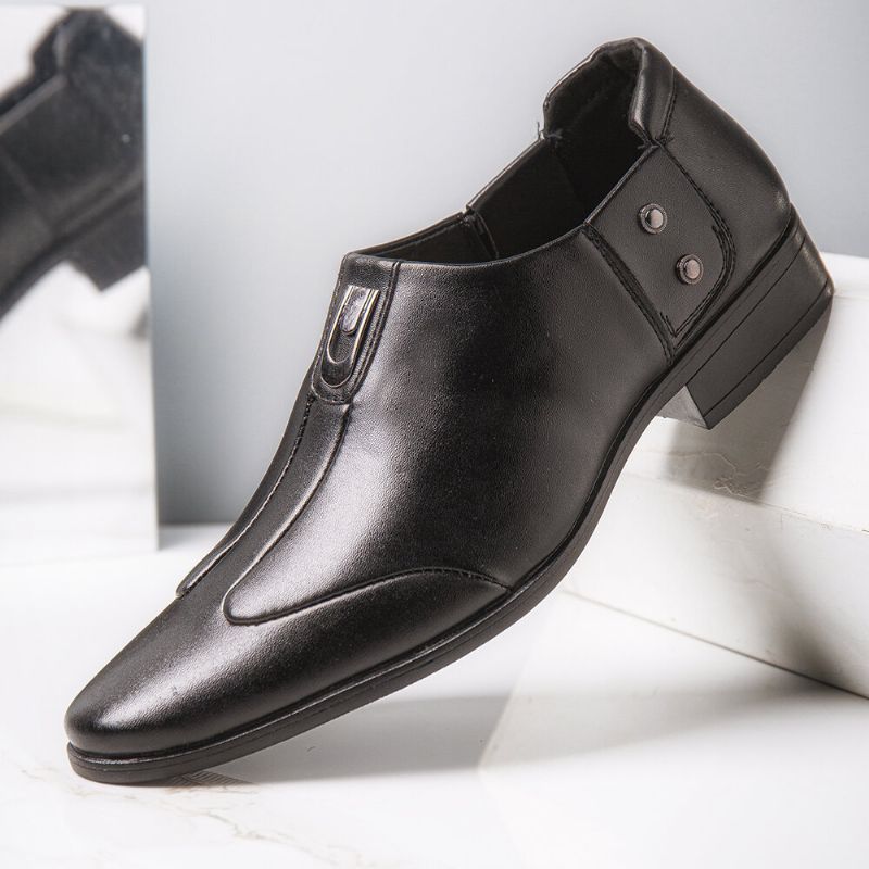 Män Andningsbart Spetsigt Huvud Bekväma Slip-on Business Dress Shoes