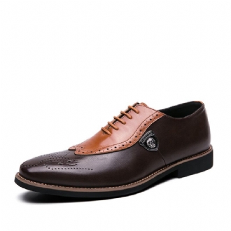 Män Brogue Craved Pointed Toe Spicing Dress Shoes