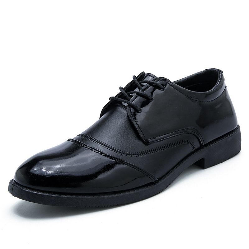 Män Cap Toe Spetsad Tå Snörning Business Casual Skor