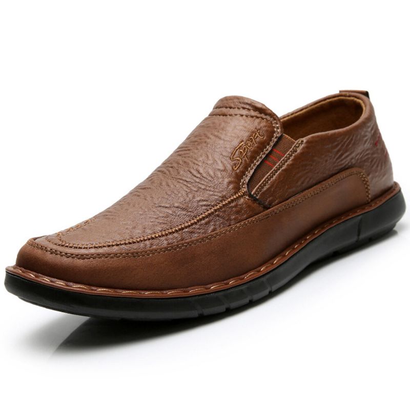 Män Halksäker Slip On Elastiskt Band Mjuk Sula Causal Daily Oxfords