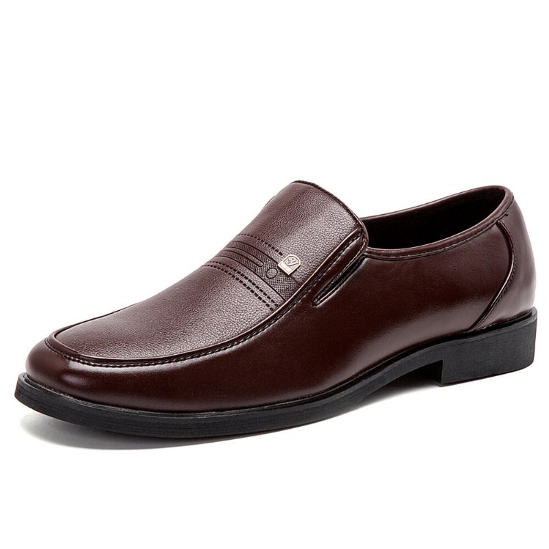 Män Microfiber Mjukt Läder Slip-on Slitbeständiga Casual Comfy Business Skor