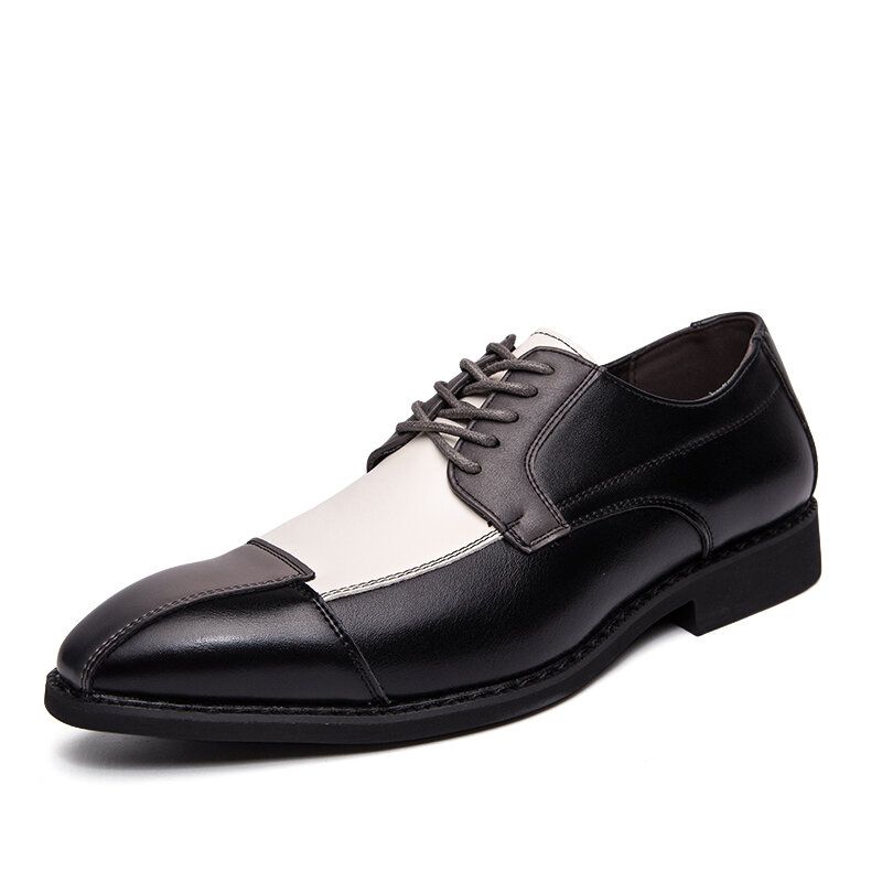 Män Pu Läder Snygga Oxfords Business Dress Skor