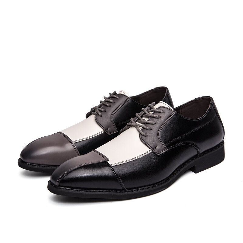 Män Pu Läder Snygga Oxfords Business Dress Skor