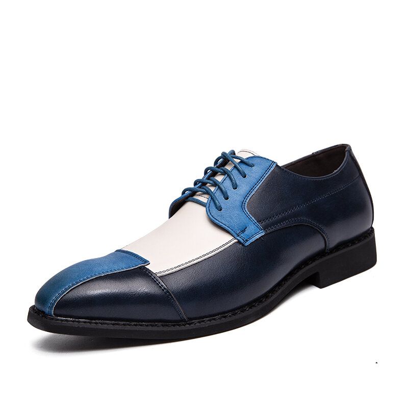 Män Pu Läder Snygga Oxfords Business Dress Skor