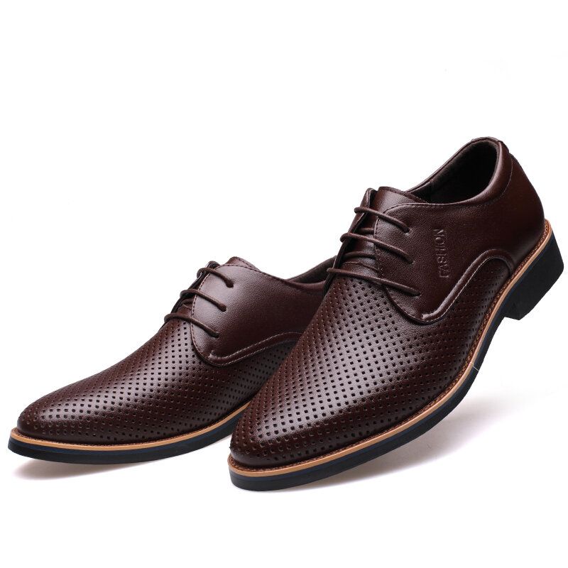 Microfiber Andas Ihåliga Business Casual Oxfords