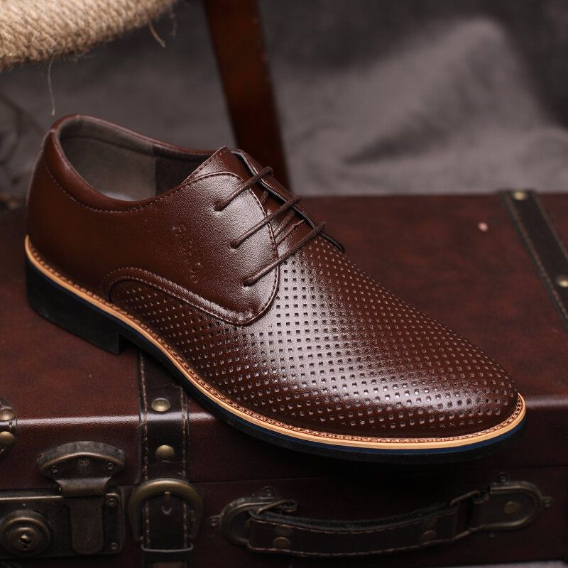 Microfiber Andas Ihåliga Business Casual Oxfords