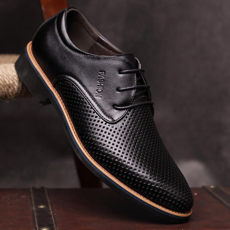 Microfiber Andas Ihåliga Business Casual Oxfords