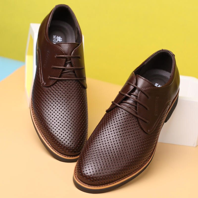 Microfiber Andas Ihåliga Business Casual Oxfords