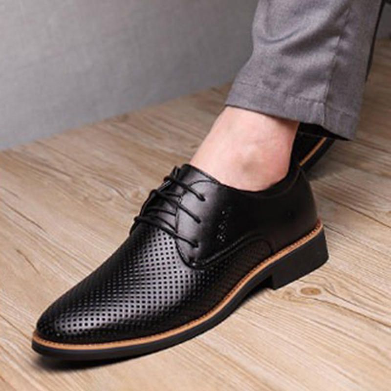 Microfiber Andas Ihåliga Business Casual Oxfords