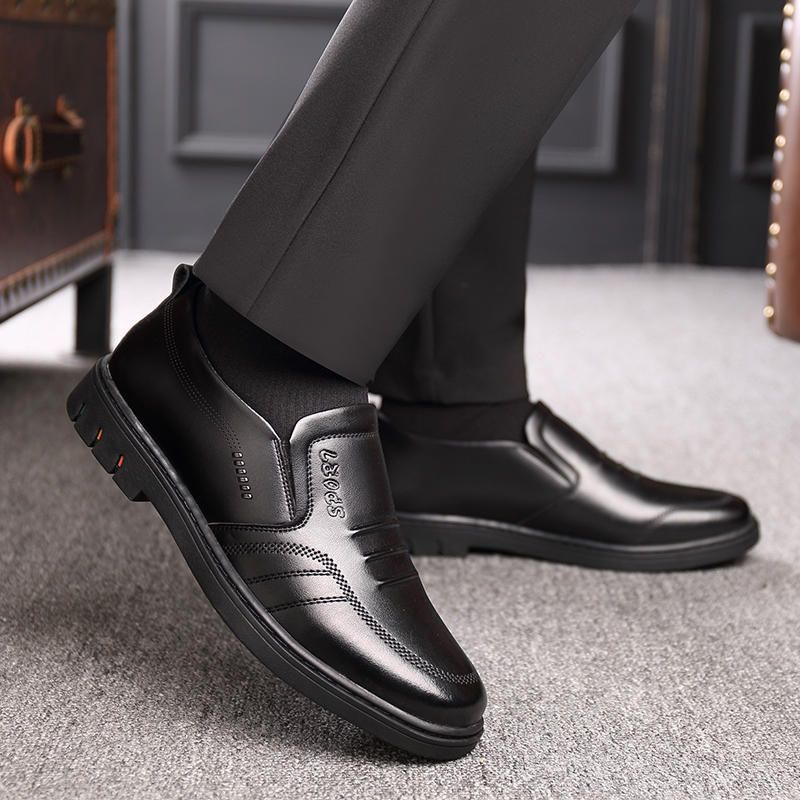 Microfiber Mjukt Läder Business Casual Office Oxfords