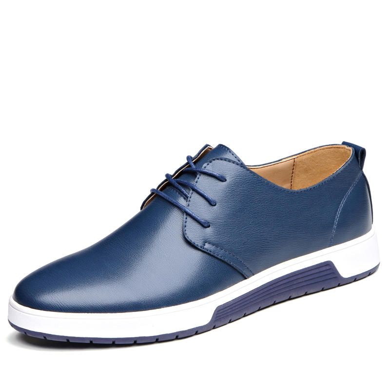 Mjukt Läder Casual Business Office Flat Oxfords