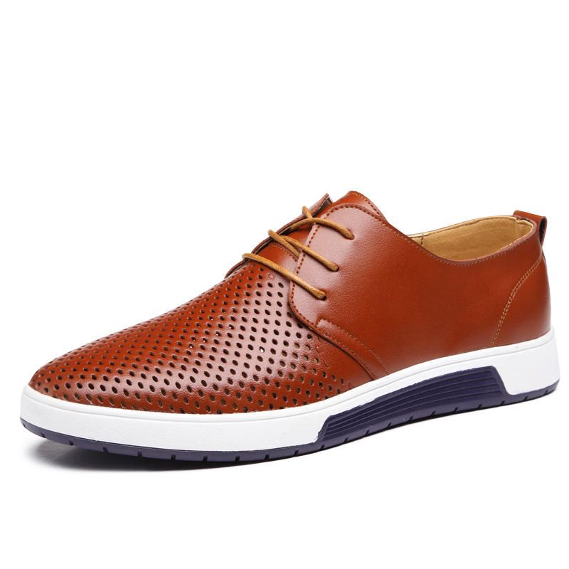 Mjukt Läder Casual Business Office Flat Oxfords