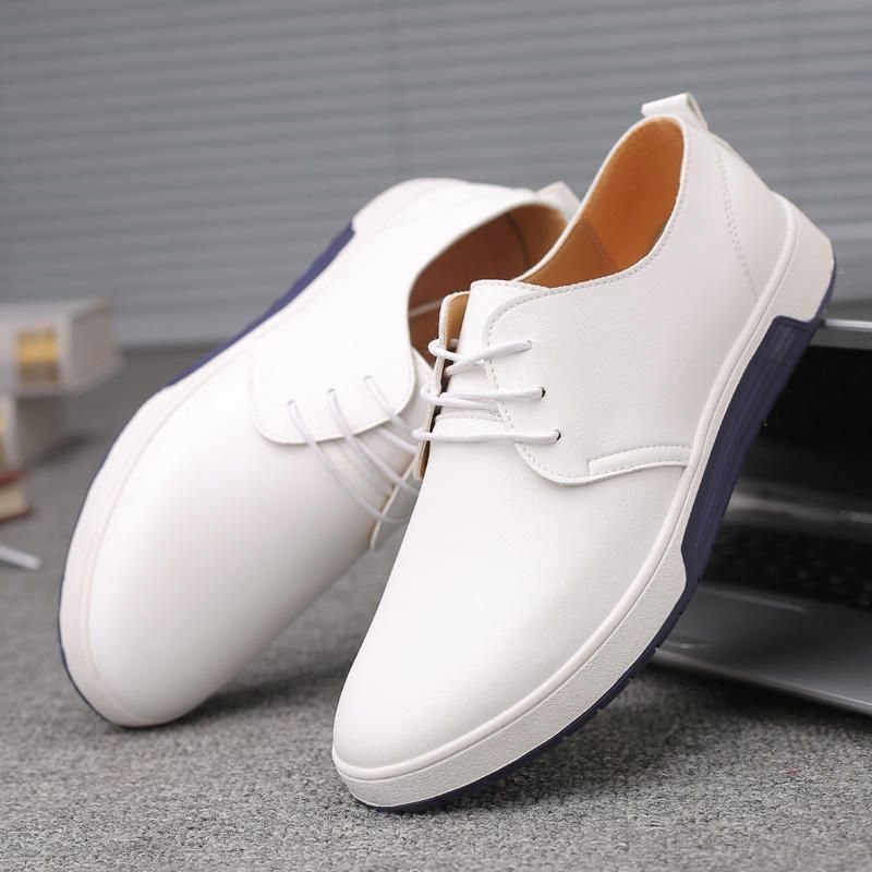 Mjukt Läder Casual Business Office Flat Oxfords