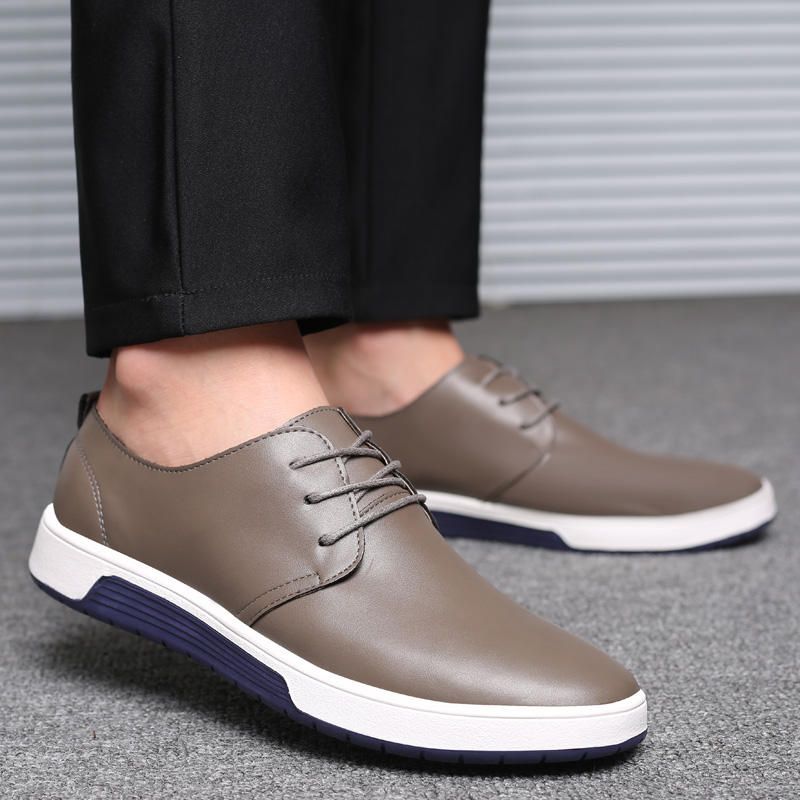 Mjukt Läder Casual Business Office Flat Oxfords