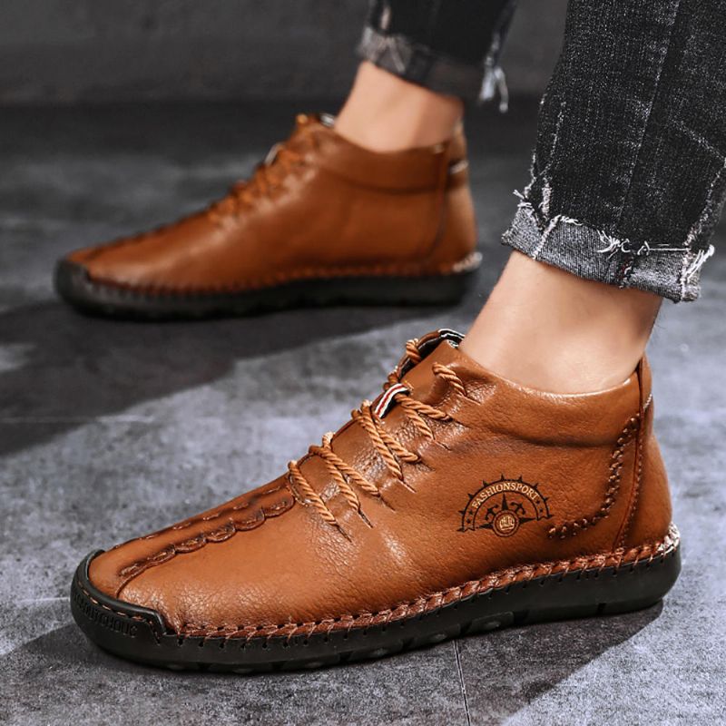 Mjukt Mikrofiberläder Business Casual Office Oxfords