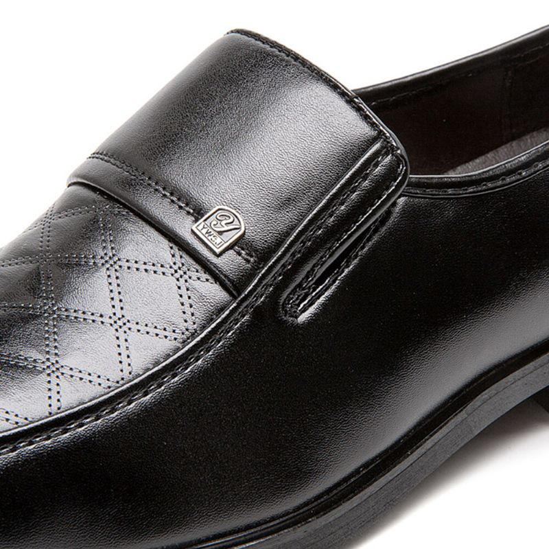 Randigt Rhombus-mönster För Män Slip-on Mjuk Sula Bekväma Casual Business Skor