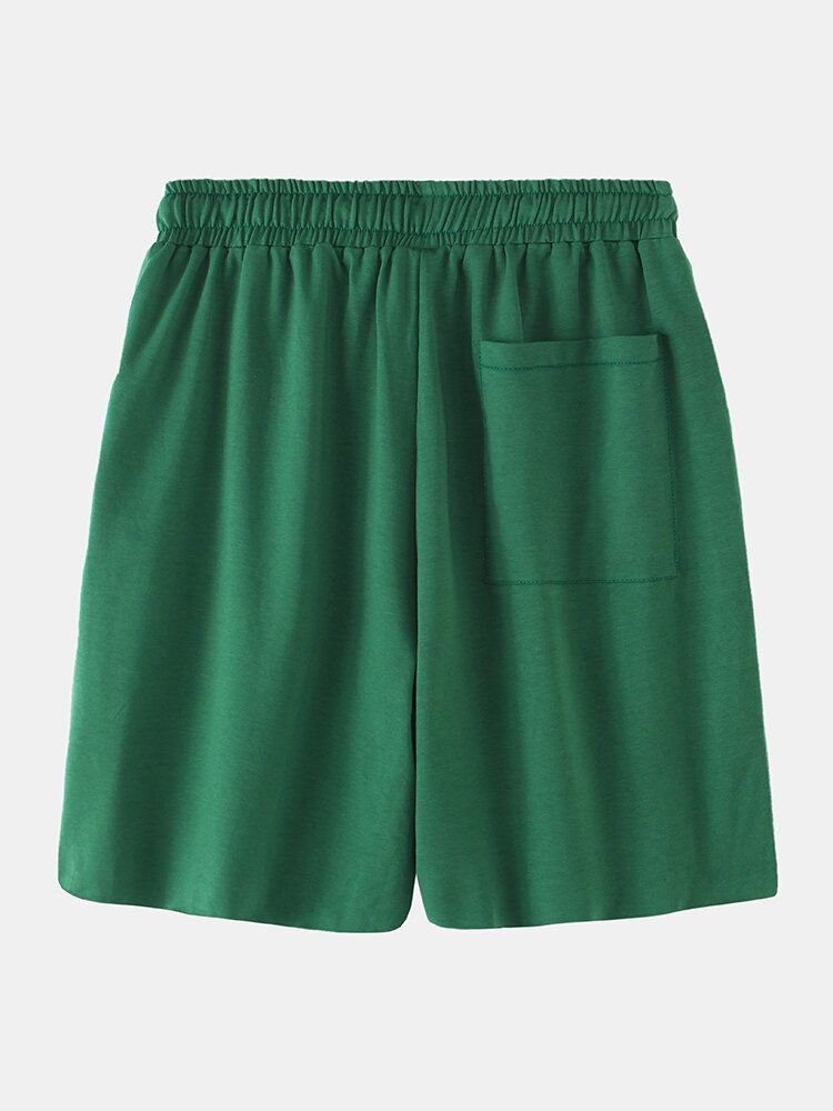 Enfärgad Etikett För Män Med Dragsko Ficka Hawaii Beach Board Shorts