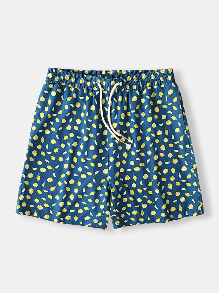 Herr Holiday Dot Funny Printing Snabbtorkande Mini Short Beach Shorts