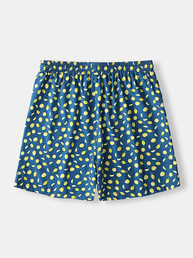 Herr Holiday Dot Funny Printing Snabbtorkande Mini Short Beach Shorts