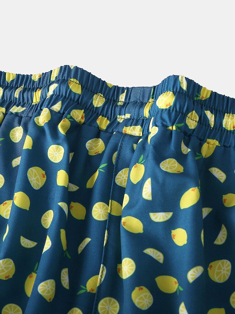 Herr Holiday Dot Funny Printing Snabbtorkande Mini Short Beach Shorts