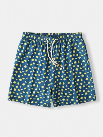 Herr Holiday Dot Funny Printing Snabbtorkande Mini Short Beach Shorts