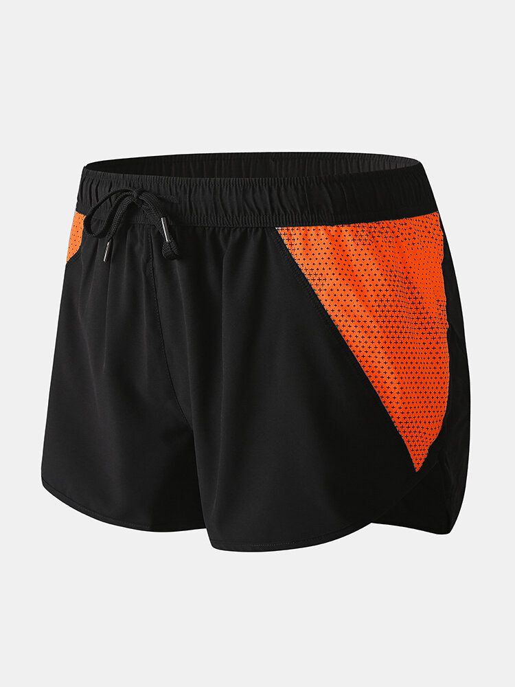 Herr Mesh Patchwork Snabbtorkande Dragsko Andas Sports Board Shorts