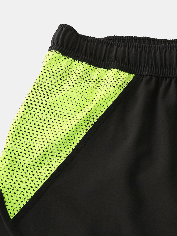 Herr Mesh Patchwork Snabbtorkande Dragsko Andas Sports Board Shorts