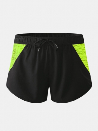 Herr Mesh Patchwork Snabbtorkande Dragsko Andas Sports Board Shorts