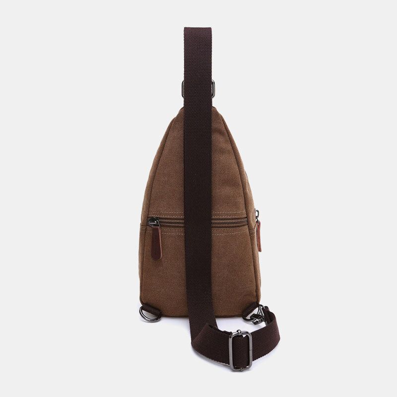 Herr Retro Canvas Bröstväska Med Hög Kapacitet Fritidskläder Resistant Waterproof Crossbody Bag Axelväska