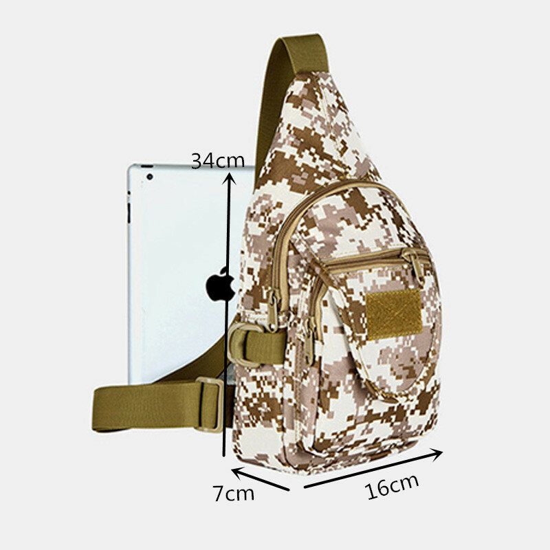 Män Oxford Vattentät Tactical Sling Crossbody Bag Med Flera Fickor Bröstväska Sling Bag