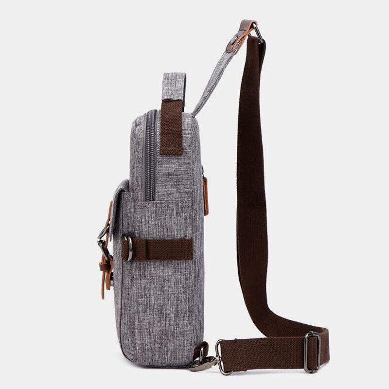 Män Stor Kapacitet Vattentät Stöldskydd Utomhus Casual Crossbody-väskor Bröstväska Axelväska