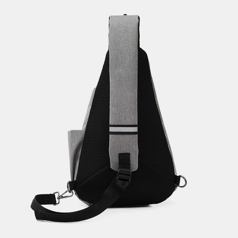 Unisex Nylon Lättvikt Kontrastfärg Fritidsresor Utomhusresor Multi-carry Axelväska Crossbody Bag Bröstväska