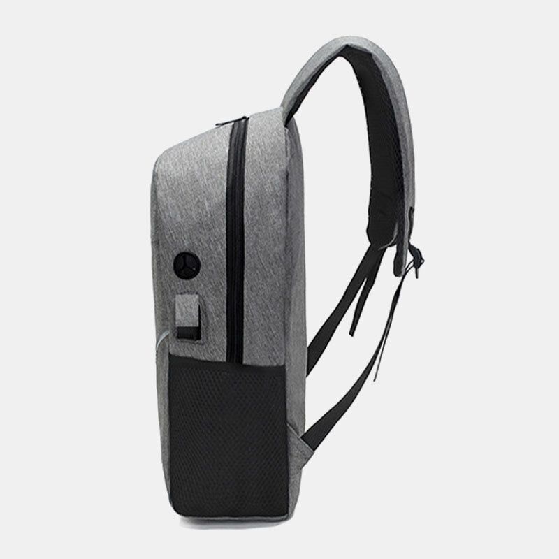 Herr 3st Nylon Usb-laddning Slitstark Mode Casual Laptopväska Ryggsäck Crossbody-väska Clutchväska