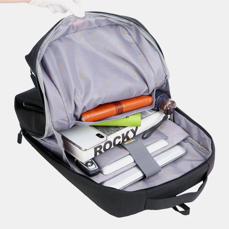 Herr Polyester Usb Laddning Stor Kapacitet Business Laptop Bag Ryggsäck