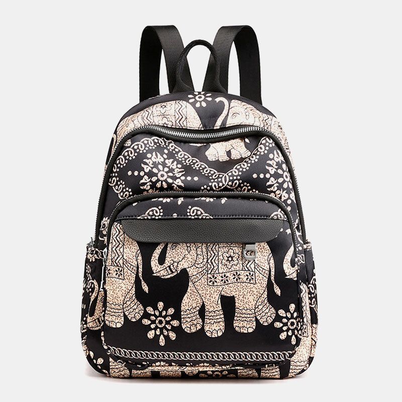 Kvinnor Casual Ryggsäck Resväska Animal Flower Printed Bag