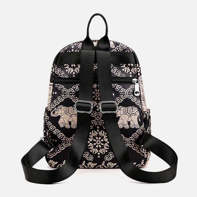 Kvinnor Casual Ryggsäck Resväska Animal Flower Printed Bag