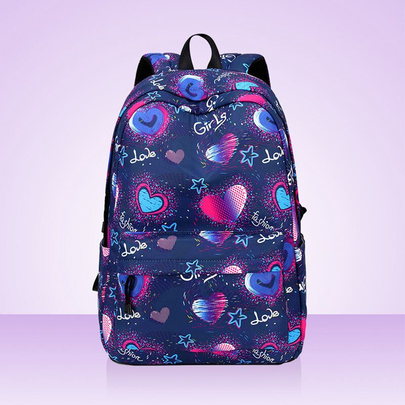 Love Pattern Skolväska Laptop Ryggsäck Ryggsäck Daypack