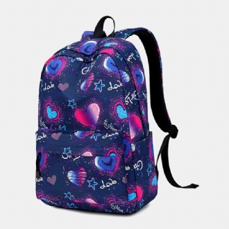 Love Pattern Skolväska Laptop Ryggsäck Ryggsäck Daypack