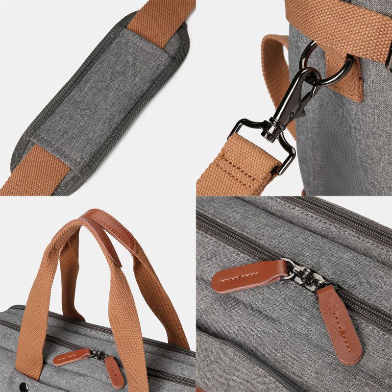 Män Casual Multicarry Stor Kapacitet 156/17 Tums Bärbar Datorväska Ryggsäck Crossbody-väska Med Flera Fickor