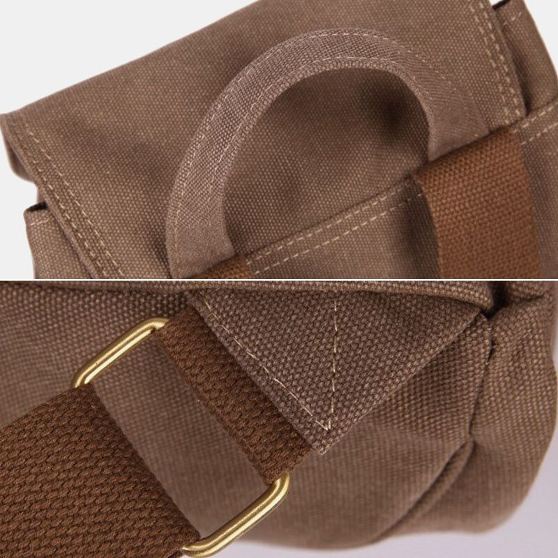 Unisex Canvas Dragsko Stor Kapacitet Rese 15 Tums Multi-bärväska Ryggsäck Axelväska Handväska